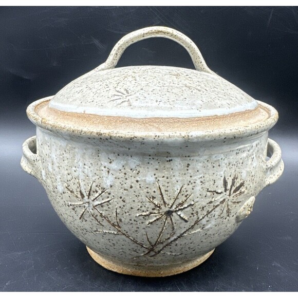 Handmade Other - Studio Art Pottery Floral Covered Casserole Soup Tureen Stoneware 2.5 QT SIGNED